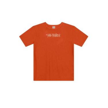 Imagem de Camiseta teen menino bordada Brandili Young, 14, Laranja