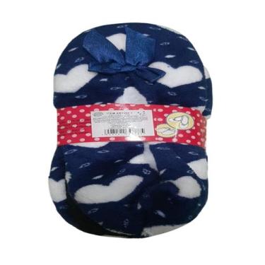 Imagem de Pantufa Sapatilha Inverno Forrada Lã Antiderrapante Coração Feminina T