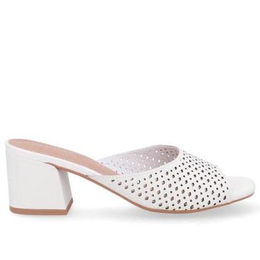 Imagem de Tamanco usaflex laser ref ud09001 feminino, 38, Branco