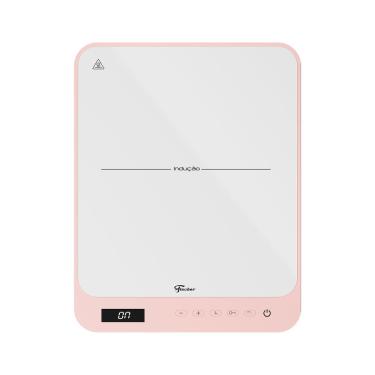 Imagem de Cooktop de Indução Fischer 1 Boca Vitrocerâmico Touch Screen Portátil Rosa Bivolt