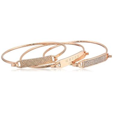 Imagem de Guess Pulseira com 3 peças de identificação de tensão, One Size, Cristal