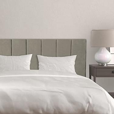 Imagem de Cabeceira Modulada Estofada Para Cama de Casal Queen Tecido Suede
