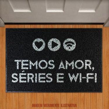 Imagem de Capacho Amor Séries E Wi-Fi (Preto) - Legião Nerd