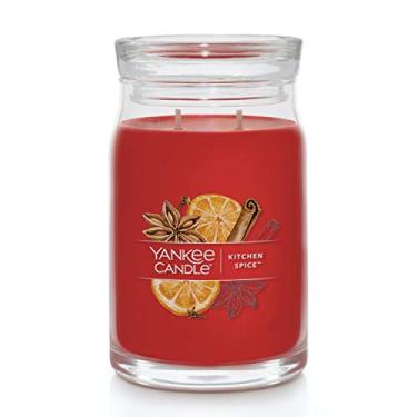 Imagem de Yankee Candle Perfume de tempero de cozinha, vela grande com 200 ml, assinatura de 590 ml, mais de 60 horas de tempo de queima