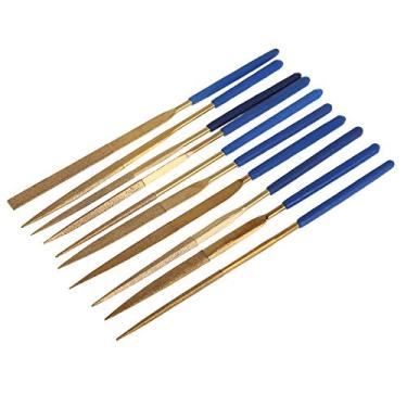 Imagem de Conjunto de 10 unidades de mini agulhas de diamante revestido de titânio para moedor de lixa de unha de cachorro com pedra de vidro metálico