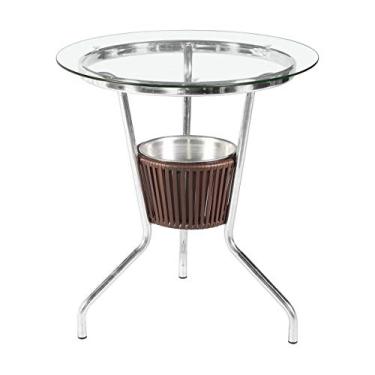 Imagem de Mesa de alumínio com balde porta bebidas