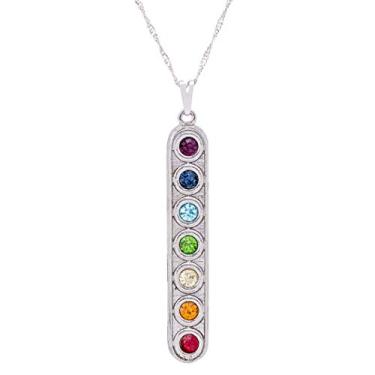Imagem de Colar 7 Chakras 48mm - Sunshine Cristais Cor:Prata