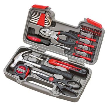 Imagem de Apollo Tools Conjunto De Ferramentas Manuais De Reparo Geral Original Com Caixa De Ferramentas Dt9706 Vermelho