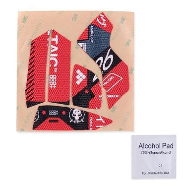 Imagem de HUYUN Fita Adesiva Antiderrapante para Mouse G502 Vermelha - Compatível com Fio e Sem Fio - Preto e Vermelho