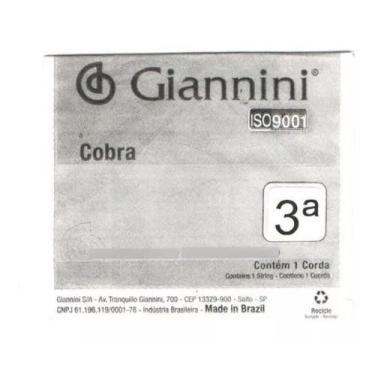 Imagem de par de corda avulsa VIOLA GIANNINI cobra 3ª G sol sustenido GESVL