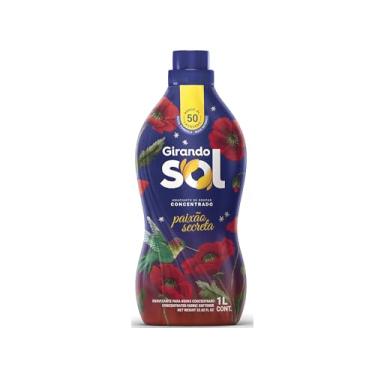 Imagem de Amaciante Concentrado Girando Sol Coco e Baunilha 1 Litro, Kit 2 Unidades, Rende 100 Lavagens Tipos (Paixão Secreta)