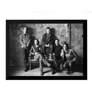 Imagem de Quadro Banda Pearl Jam Foto Moldura 42x29cm - Fanarte