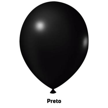 Imagem de Balão Profissional 9'' - Pct. 50 Unid - BP Balões Personalizados, Pret