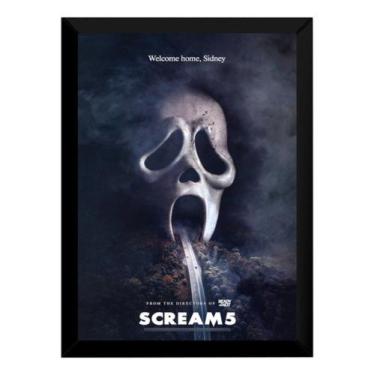 Imagem de Quadro Poster Moldurado Cartaz Filme Panico 5 Scream 44x33cm - Fanarte