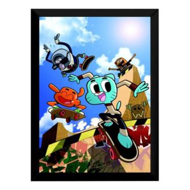 Imagem de Quadro O Incrível Mundo De Gumball Poster Arte Moldurada - Fanarte