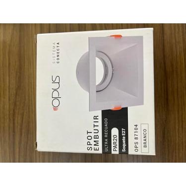 Imagem de Opus Spot Embutir PAR20, Sistema Conecta, Quadrado Branco, OPS 87104