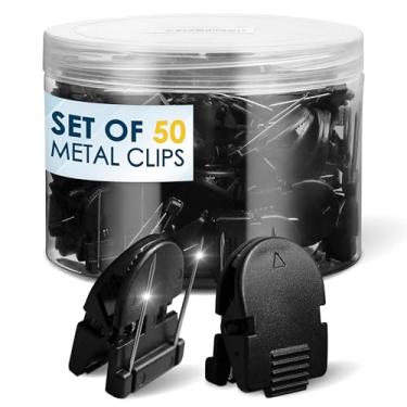 Imagem de KuanStore 50 clipes de cubo para painéis de tecido – ganchos de partição de escritório de fixação forte para notas, fotos – acessórios de organização do espaço de trabalho