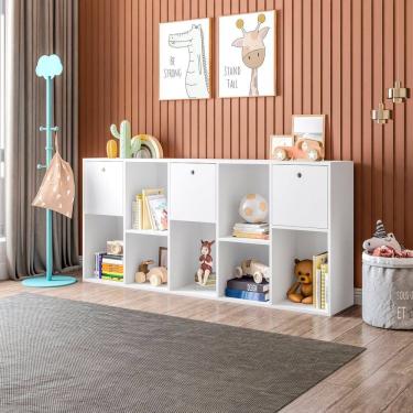 Imagem de Organizador Estante para Quarto Infantil Branco