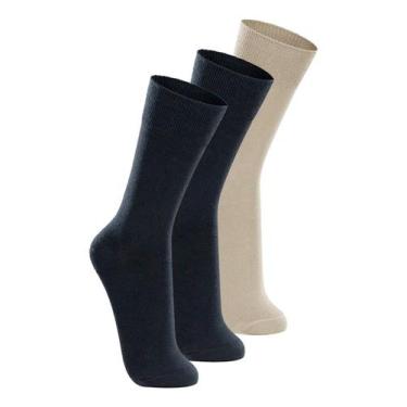 Imagem de Kit com 3 Pares de Meias Casual Lupo 1210-201 Colorido, Azul marinho, 