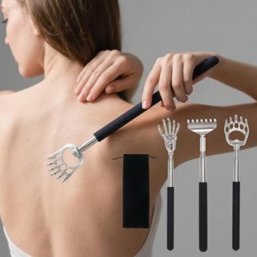 Imagem de Conjunto de massageador de cabeça manual com 3 ferramentas e bolsa em forma, kit de ferramentas de relaxamento do couro cabeludo para adultos, homens, mulheres, itens essenciais de viagem, presente