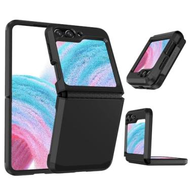 Imagem de Capa de telefone integrada com dobradiça de armadura para Samsung Galaxy Z Flip 5 4 3 Flip5 Flip4 Flip3 5G Capa protetora rígida, preta, para Galaxy Z Flip 4
