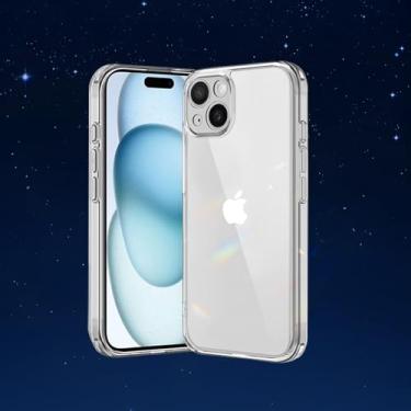 Imagem de Capa de telefone transparente transparente com capa protetora de TPU fina e leve à prova de choque para smartphones (transparente, iPhone14plus)
