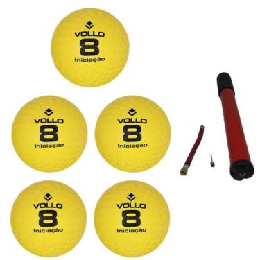 Imagem de Bola de Iniciação 5 Bolas Tamanho 8 Escola Queimada + Bomba - Vollo