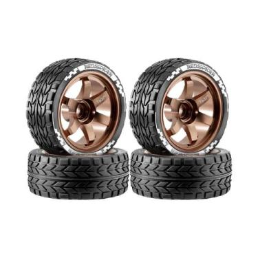 Imagem de Conjunto De Pneus De Borracha E Rodas De Liga Leve Para Carros RC Drif