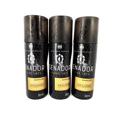Imagem de Kit 3 Desodorante Spray Senador Seduction Sem Alumínio 90 ml