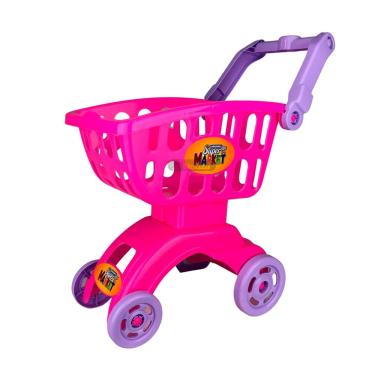 Kit Brinquedo Infantil Mercadinho Carrinho De Compras Barbie Chef