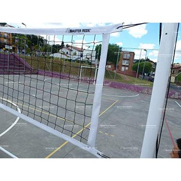 Imagem de Rede de Vôlei Oficial Fio 2.5MM Seda 04 Faixas PVC - Master Rede