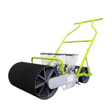 Imagem de Rock88 Semeadora de vegetais 4 linhas de sementes de plantas plantadoras manual máquina de plantador cenouras espinafre disseminadores de sementes de amendoim ferramenta de semeadura de trigo, verde