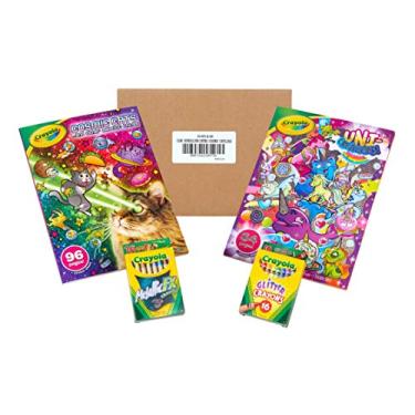 Imagem de Crayola Uni-Creatures & Cosmic Cats, pacote de livros para colorir, Amazon para crianças