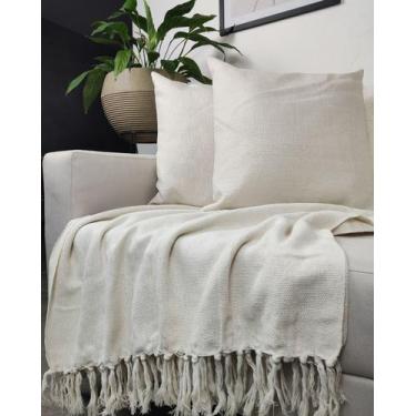 Imagem de Manta Para Sofá Gigante Decorativa Protetora 2,30 x 1,40 - Dicaza, Cru