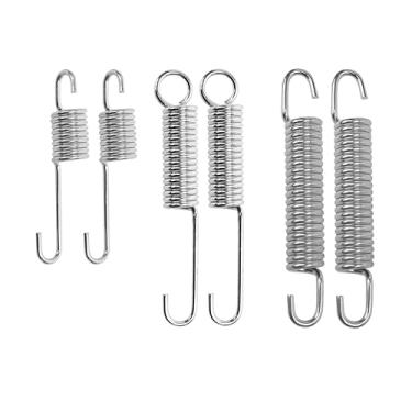 Imagem de 6 peças de molas laterais de metal prateado para motocicleta, molas de aço universais, substituição para suporte lateral de pontapé de mola, mini bicicleta, scooter elétrica 104 mm, 103 mm, 84 mm