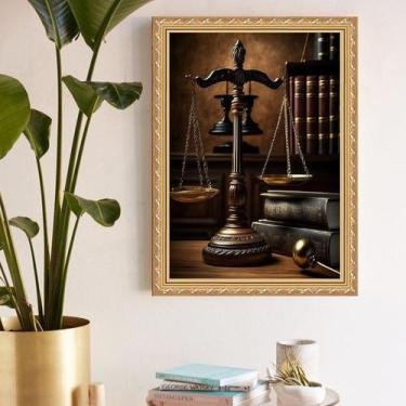 Imagem de Quadro Decorativo Balança Direito 33x24cm - Quadros On-line, Moldura b