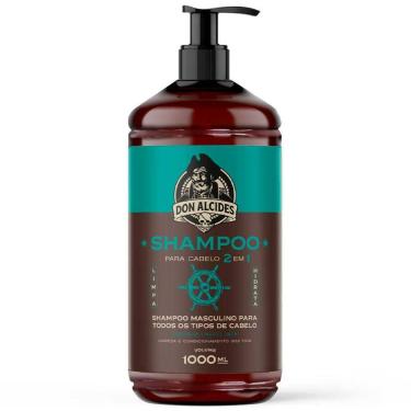 Imagem de Shampoo Calico Jack 1 Litro Barbearia 2 em 1 - Limpa e Condiciona Don Alcides