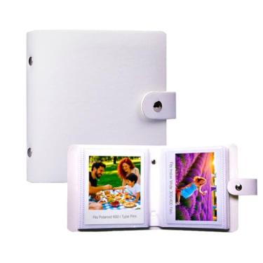 Imagem de 52 álbuns de bolso compatíveis com os álbuns de câmera instantânea Fuji Instax Wide 400/300 Square SQ1 SQ6 SQ10 SQ20 Polaroid 600 i Type sx-70 Filme de 3,5 x 4,25 polegadas (1 Pacote, Branco)