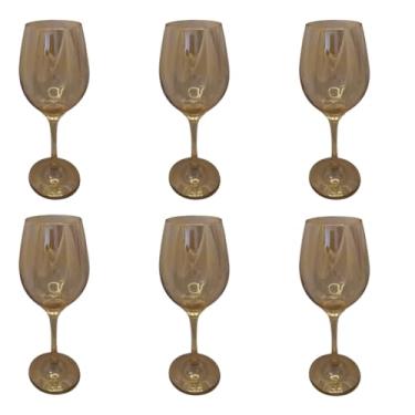 Imagem de Conjunto 6 Taças Vidro Âmbar Vinho 490 ml Nadir