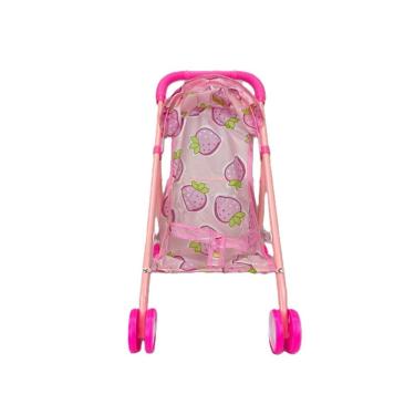 Imagem de Carrinho de Boneca Rosa com Morangos - Vip