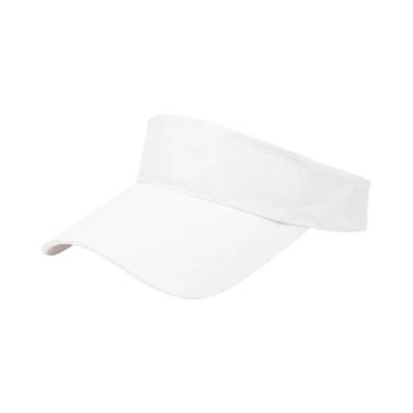 Imagem de Boné De Beisebol Feminino Branco De Verão Com Viseira Aberta Para Prot