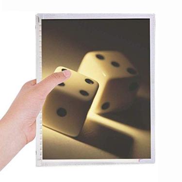 Imagem de Caderno de fotos com pontos de jogo de dados com folhas soltas, diário recarregável, artigos de papelaria