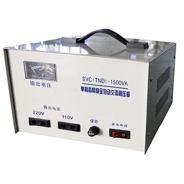 Imagem de Estabilizador automático de tensão, 220V 1500VA Estabilizador monofásico Power Household Estabilizador ultra baixo adequado para computador/geladeira/TV, 1500VA