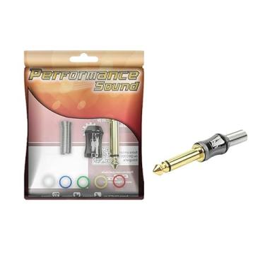 Imagem de Plug P10 Grafite - P10 Macho Mono - Acompanha 6 Anéis Coloridos