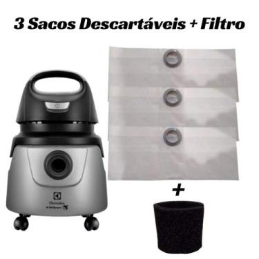 Imagem de Sacos Aspirador De Pó Electrolux tipo A10N1 C/3UN + 1 Filtro - ORIPLAS