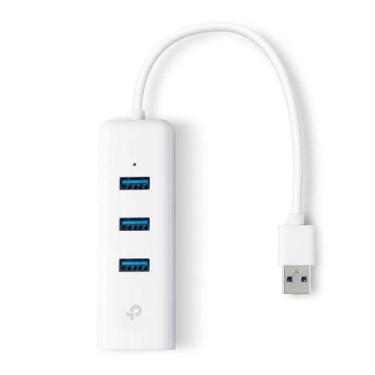 Imagem de Adaptador Rede Gigabit + Hub 3 Portas Usb 3.0 Tp-link Ue330