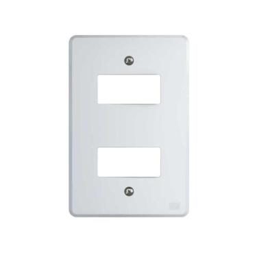 Imagem de Placa 4x2 para 2 Postos Equille Branca - WEG