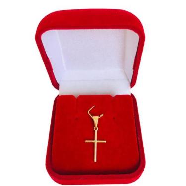 Imagem de Pingente Cruz Crucifixo P Folheada a Ouro 18k Semijoia + Garantia e Ca
