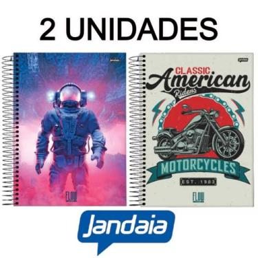 Imagem de Kit 2 Cadernos Espiral 240 Folhas Universitário 15M Capa Dura Flow Mat