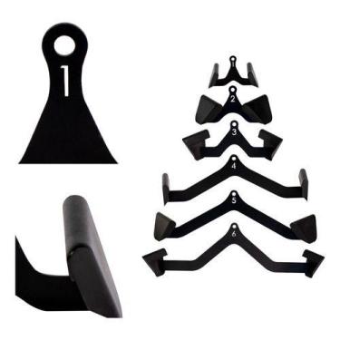 Imagem de 6 Puxadores Pulley Anatômicos Costas Musculação Academia - BASE